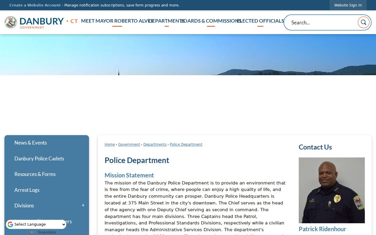 Danbury arrest records and court charges police department overview